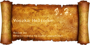 Voszka Heliodor névjegykártya